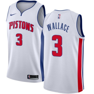 Nike Detroit Pistons #3 Ben Wallace White Youth NBA Swingman Association Edition Jersey
